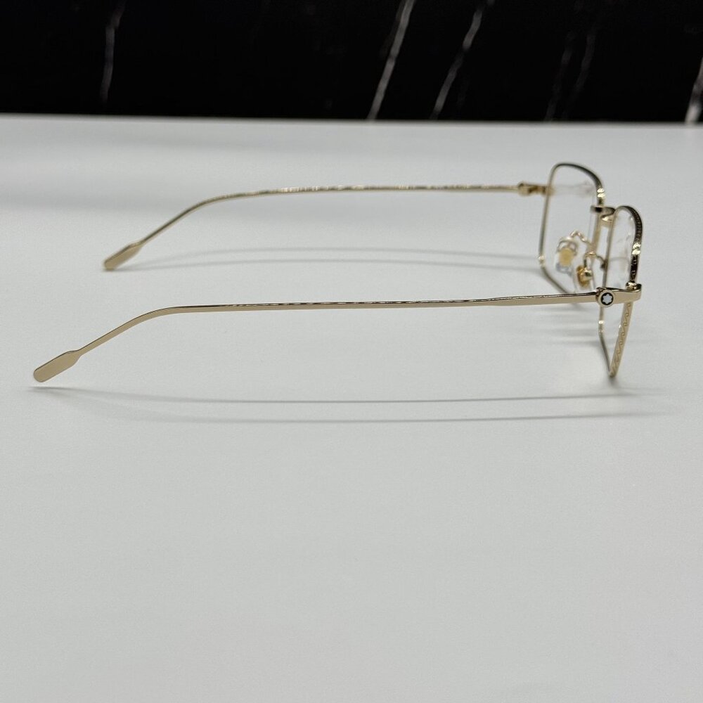 NEW MONTBLANC EYEGLASSES GOLD MEN EYEWEAR MONTBLANC MB0212O 004 - Picture 5 of 8